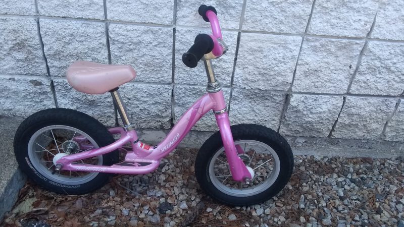 A Cute Pink Small Bicycle for Children available for rent at Oceans Rentals